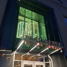 Providence Public Library RGB Programmable Sign with Dimensional Lettering