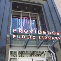 Providence Public Library RGB Programmable Sign with Dimensional Lettering