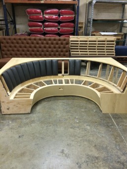 Orion was brought in to produce custom millwork, stone and seating for a new WeWork location in Boston